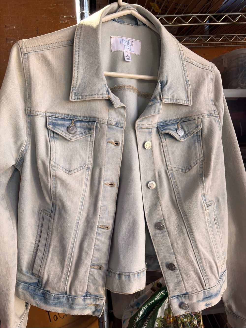 Time and Tru Pale Blue Denim Trucker Jacket